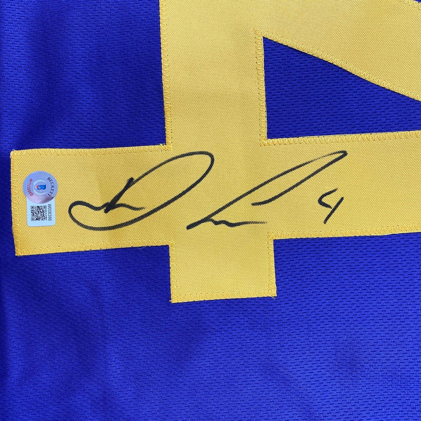 Autographed/Signed Dalvin Cook #4 Minnesota Color Rush Purple Football Jersey Beckett BAS COA