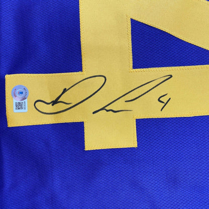 Autographed/Signed Dalvin Cook #4 Minnesota Color Rush Purple Football Jersey Beckett BAS COA