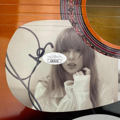 Autographed/Signed Taylor Swift 38" Brown Acoustic Guitar Music Instrument JSA Holo