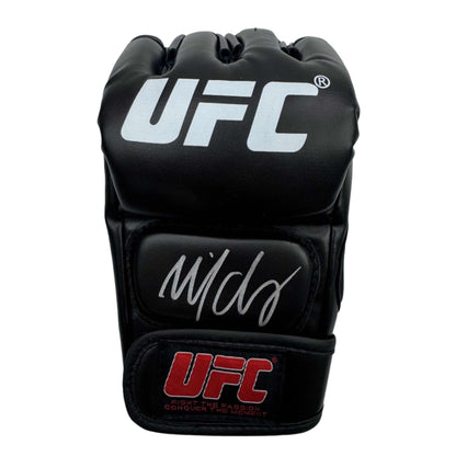Autographed/Signed Michael Chandler UFC MMA Black Fighting Glove Beckett BAS COA