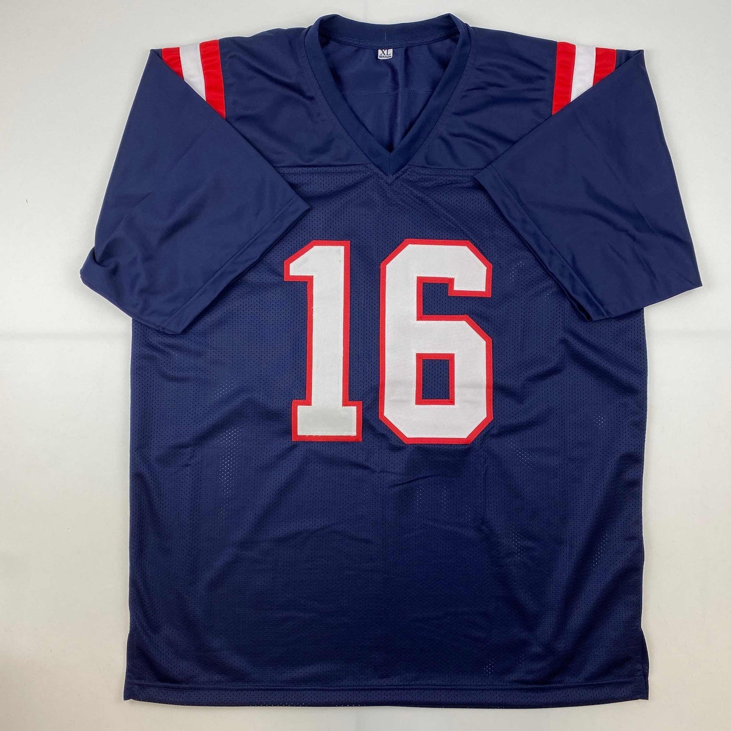 Autographed/Signed Jakobi Meyers New England Blue Football Jersey JSA COA