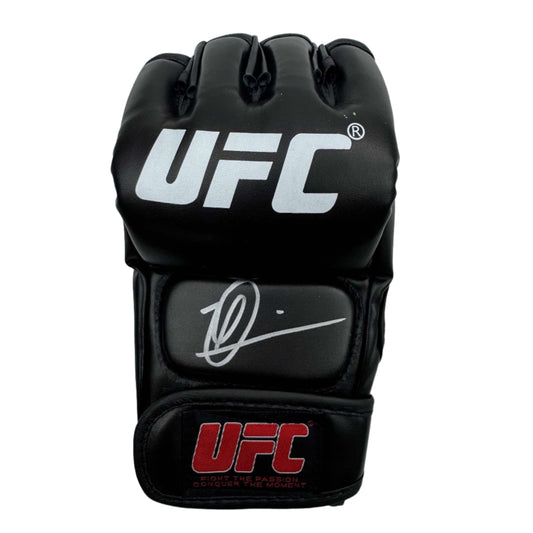 Autographed/Signed Dricus Du Plessis UFC MMA Black Fighting Glove Beckett BAS COA