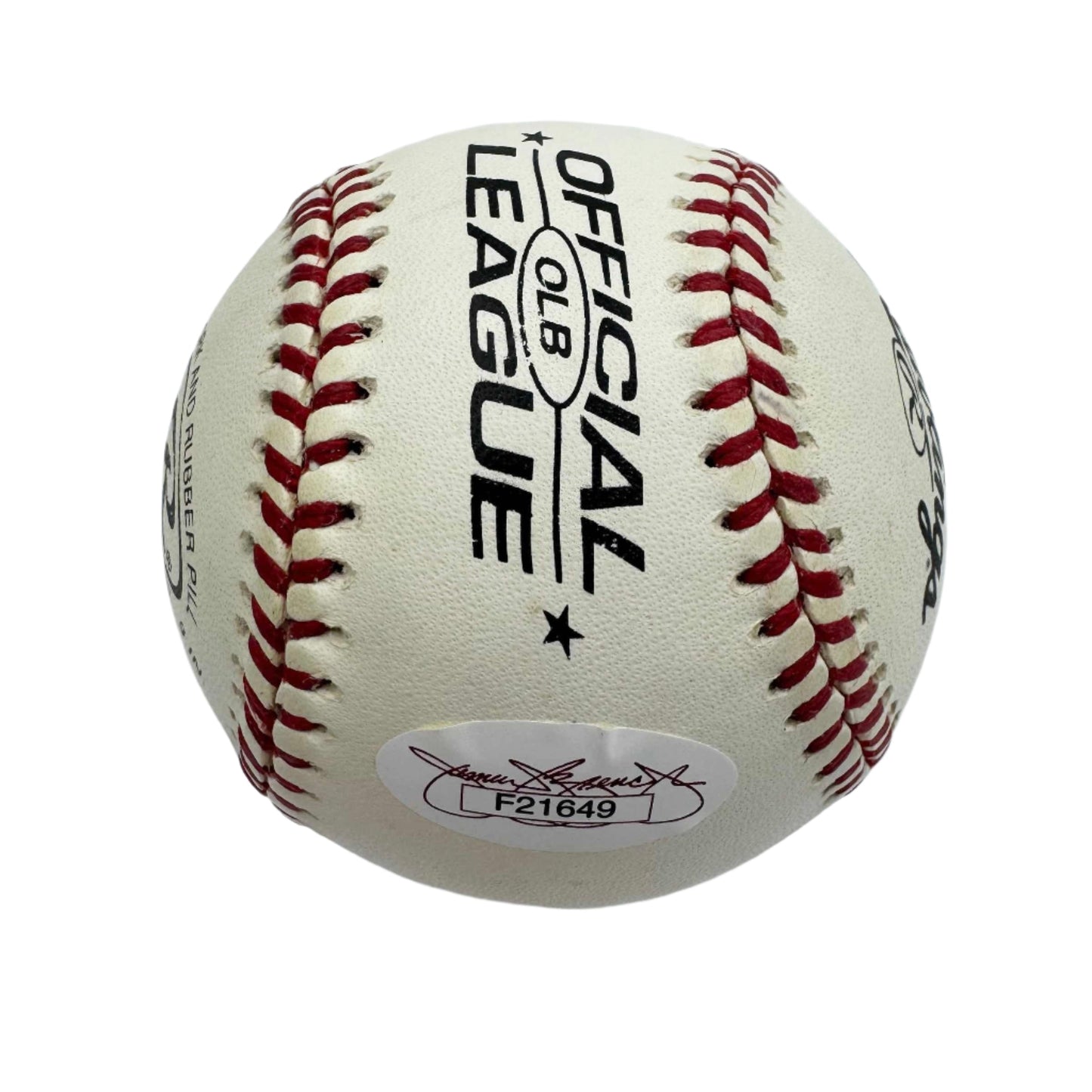 Autographed/Signed Hank Aaron Rawlings Official League Baseball JSA COA