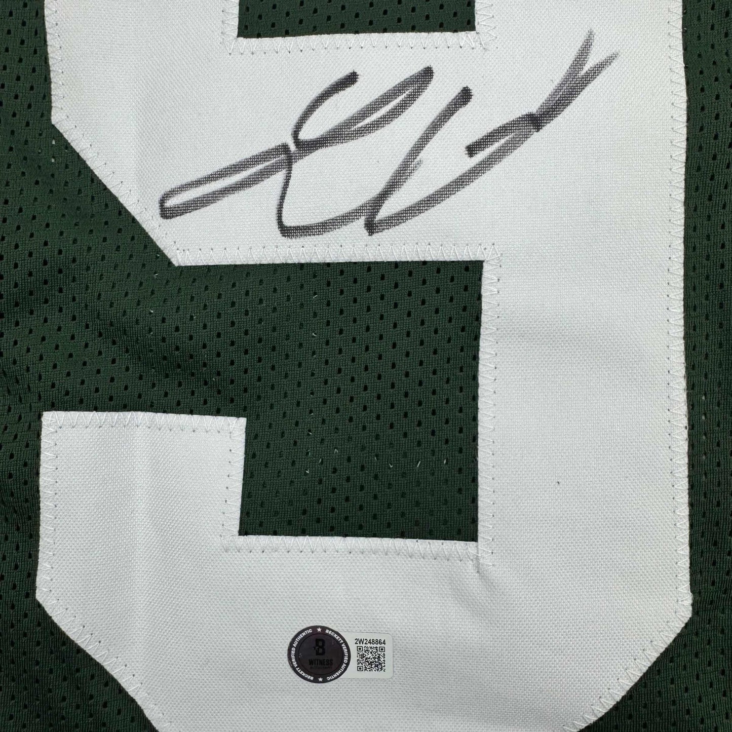Autographed/Signed Lukas Van Ness Green Bay Green Football Jersey Beckett BAS COA