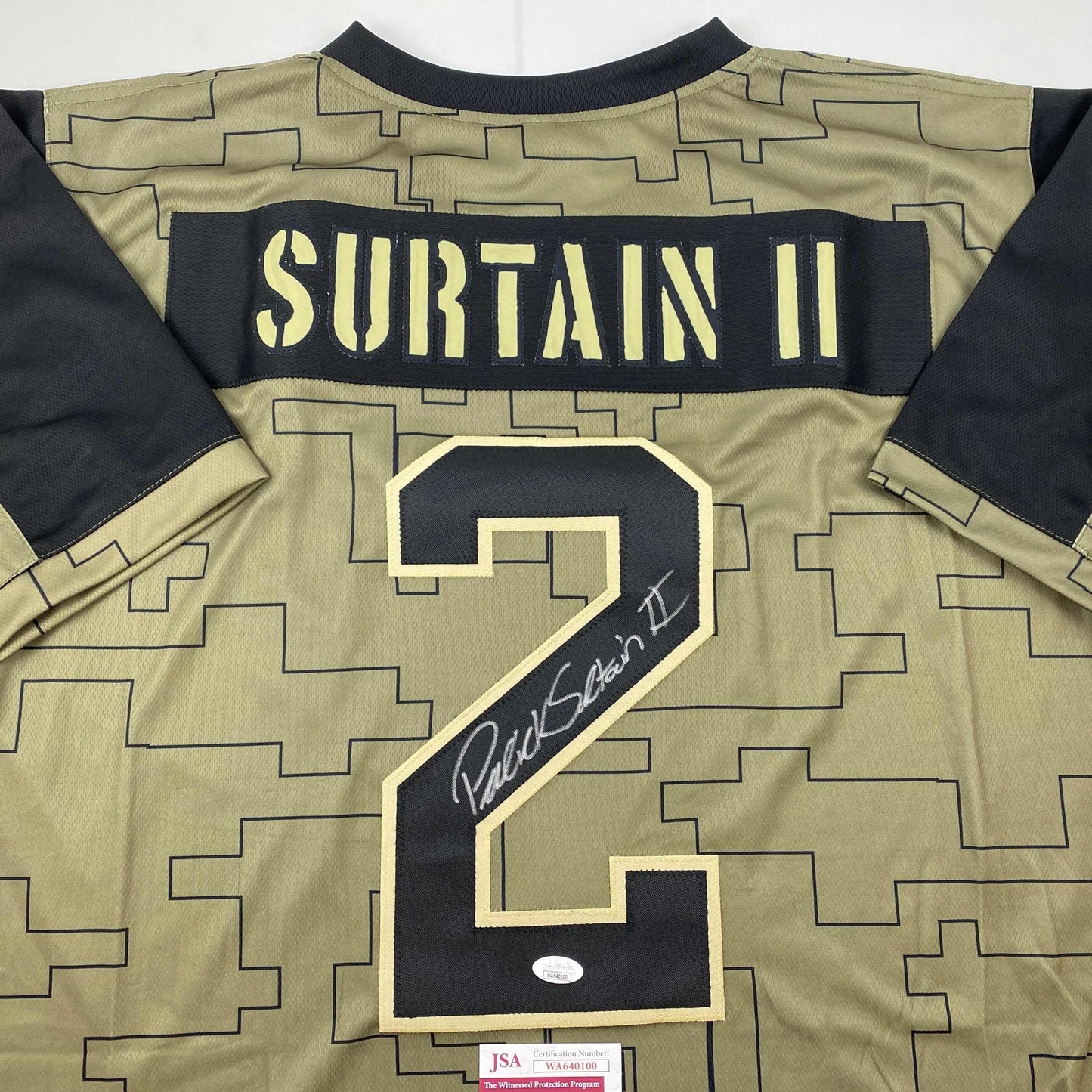 Autographed/Signed Patrick Surtain II Denver Salute To Service Football Jersey JSA COA