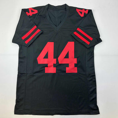 Autographed/Signed Kyle Juszczyk San Francisco Black Football Jersey Beckett BAS COA