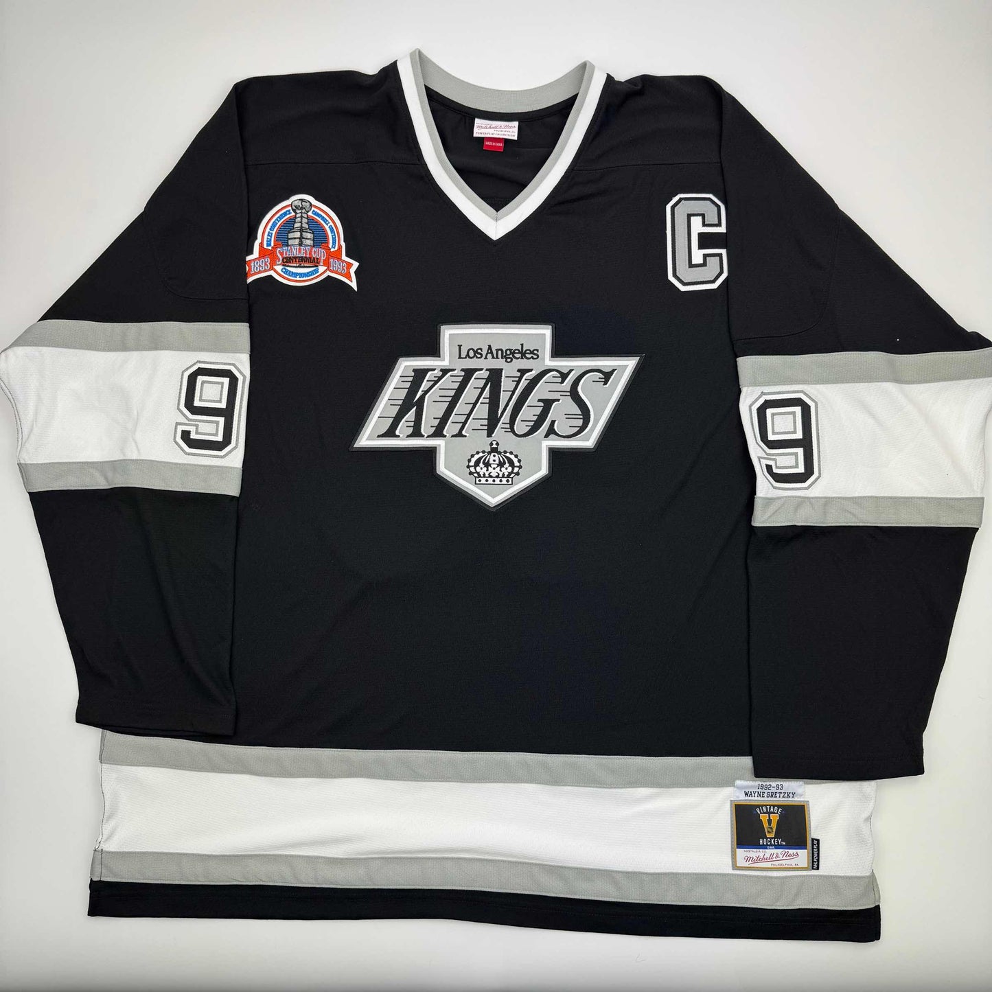 Autographed/Signed Wayne Gretzky Los Angeles Kings Black Mitchell & Ness Vintage Hockey Jersey Fanatics COA