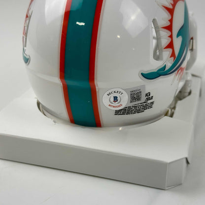Autographed/Signed Tyreek Hill Miami Dolphins Mini Football Helmet Beckett BAS COA