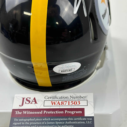 Autographed/Signed Hines Ward Pittsburgh Steelers Mini Football Helmet JSA COA