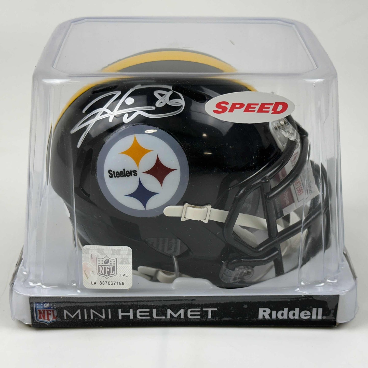 Autographed/Signed Hines Ward Pittsburgh Steelers Mini Football Helmet JSA COA