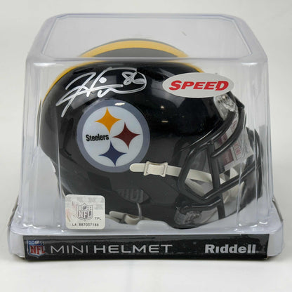 Autographed/Signed Hines Ward Pittsburgh Steelers Mini Football Helmet JSA COA