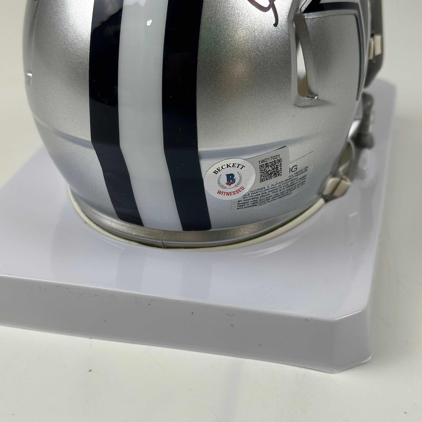 Autographed/Signed Brandon Aubrey Dallas Cowboys Mini Football Helmet Beckett BAS COA