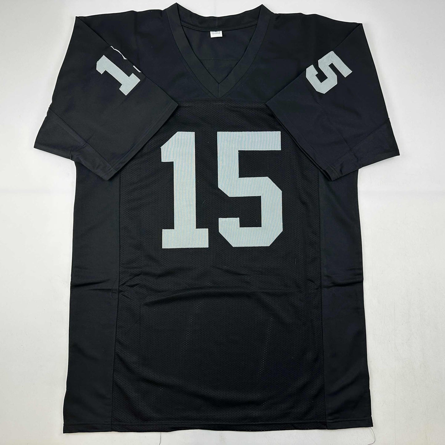 Autographed/Signed Michael Crabtree Oakland Las Vegas Black Football Jersey JSA COA