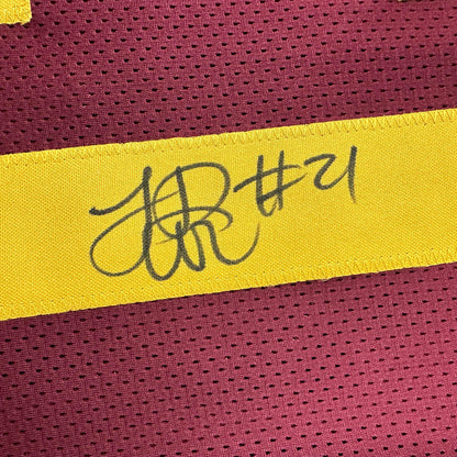 Autographed/Signed LenDale White USC Southen Cal Maroon College Football Jersey JSA COA