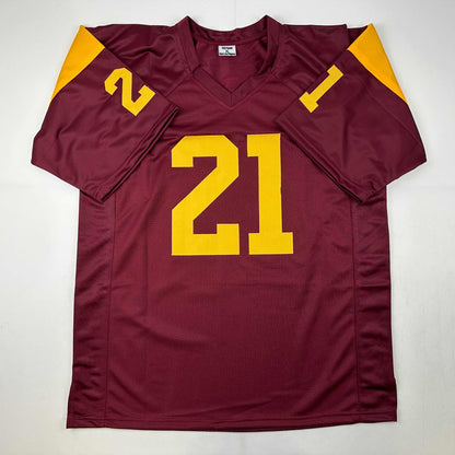 Autographed/Signed LenDale White USC Southen Cal Maroon College Football Jersey JSA COA