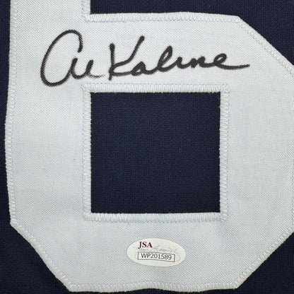 Autographed/Signed Al Kaline Detroit Blue Baseball Jersey JSA COA