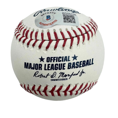 Autographed/Signed Ronald Acuna Jr. "Acuna Matata" Rawlings Official Major League ROML Baseball Beckett BAS COA