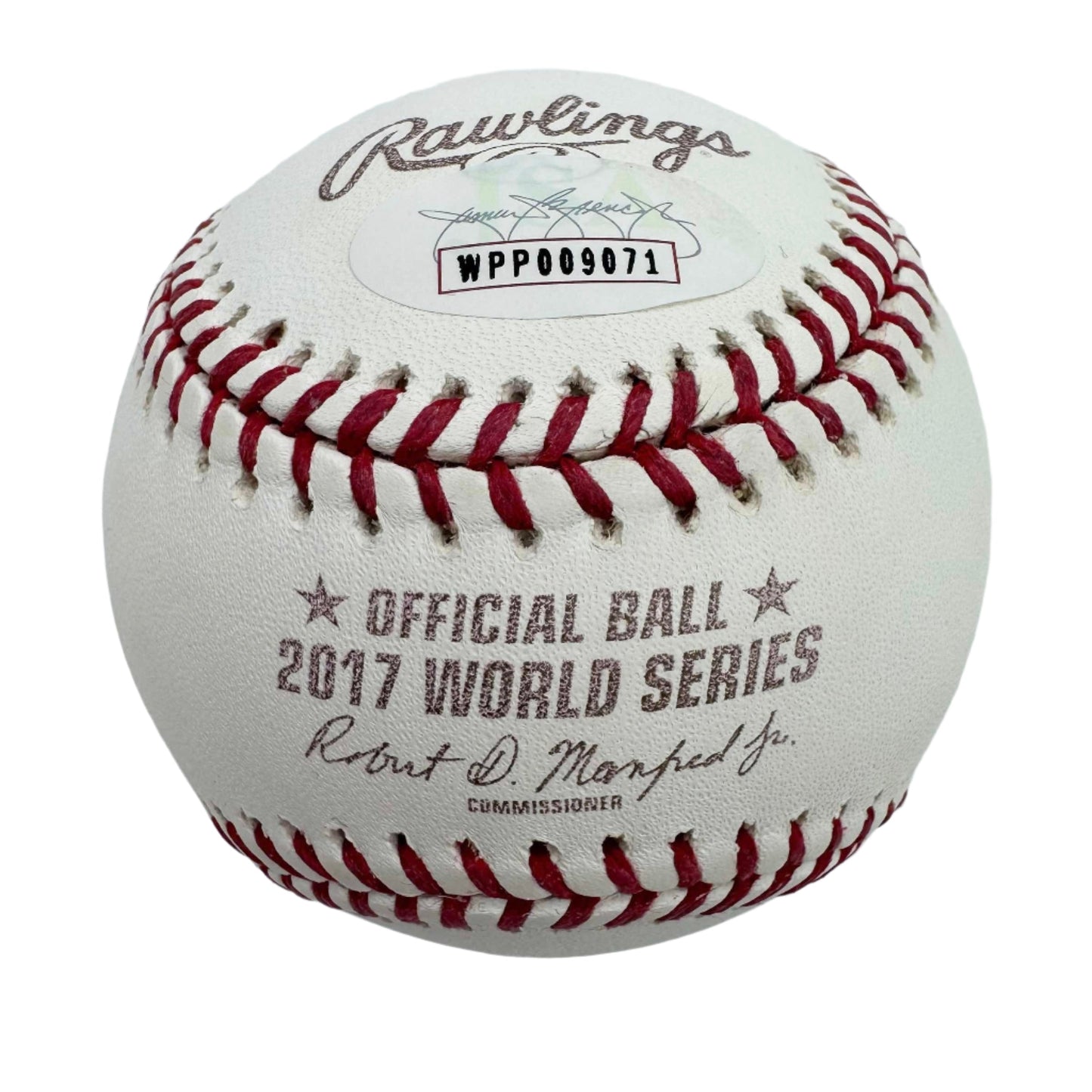 Autographed/Signed Jose Altuve 2017 World Series Rawlings Official Major League Baseball ROML JSA COA