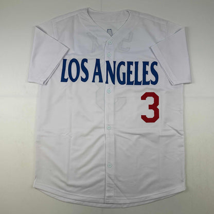 Autographed/Signed Steve Sax Los Angeles LA White Baseball Jersey JSA COA