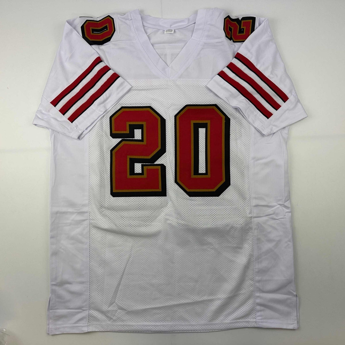 Autographed/Signed Garrison Hearst San Francisco White Football Jersey JSA COA