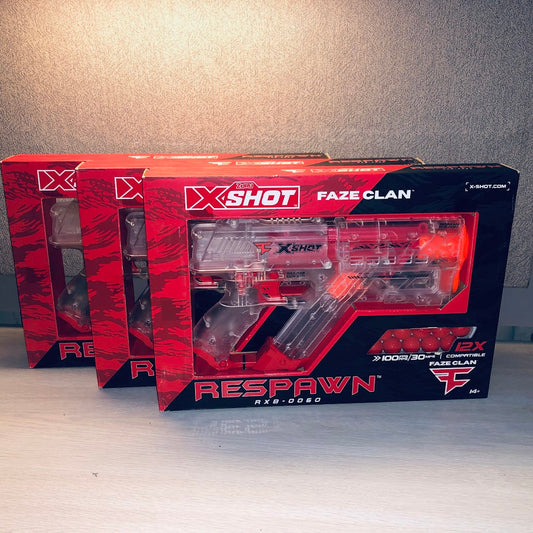 3-PACK of X-Shot Faze Clan Respawn Toy Guns with 12 Dart Balls each