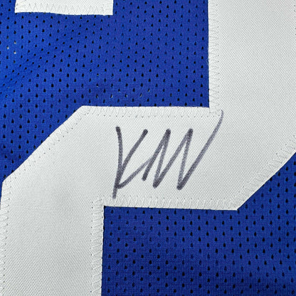 Autographed/Signed Kyren Williams Los Angeles LA Blue Football Jersey Beckett BAS COA