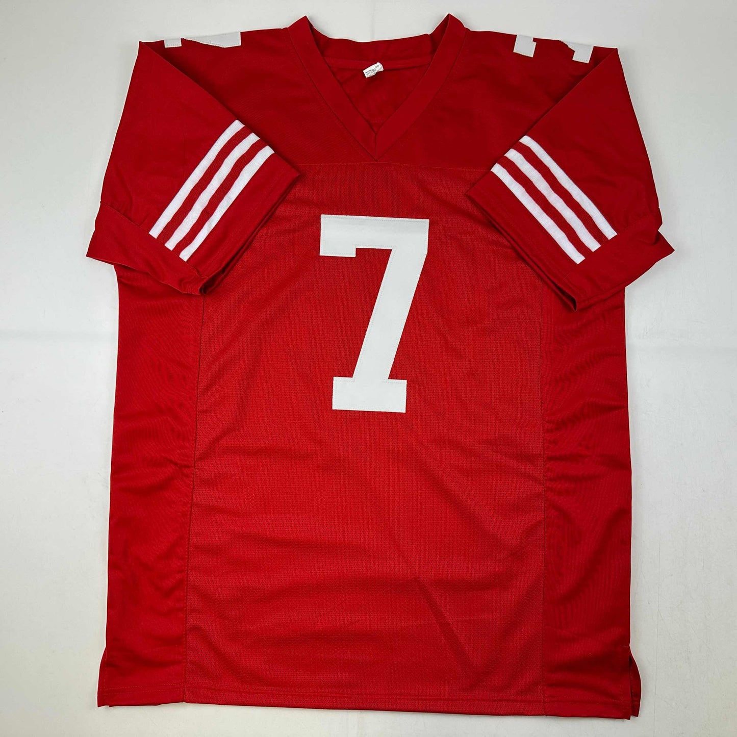 Autographed/Signed Charvarius Ward San Francisco Red Football Jersey Beckett BAS COA