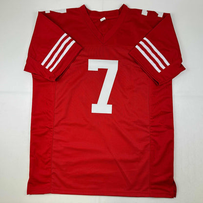 Autographed/Signed Charvarius Ward San Francisco Red Football Jersey Beckett BAS COA