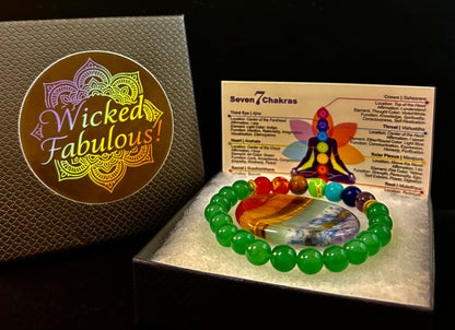 Reiki-infused Chakra & Green Aventurine Healing Bracelet