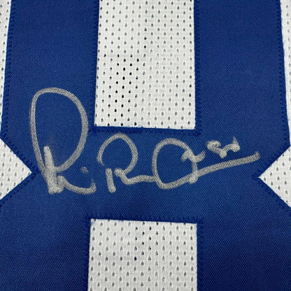 Autographed/Signed Michael Irvin Dallas White Football Jersey Beckett BAS COA