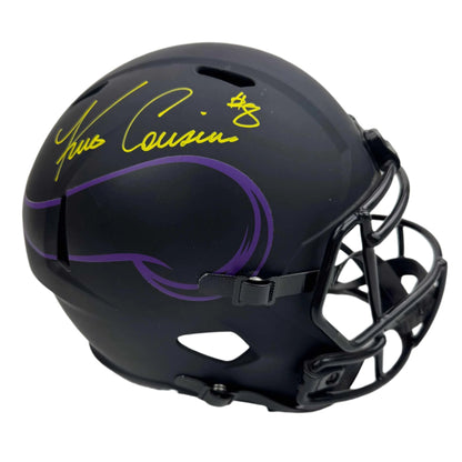 Autographed/Signed Kirk Cousins Minnesota Vikings Eclipse Full Size FS F/S Replica Football Helmet Beckett BAS COA