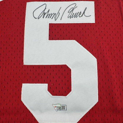Autographed/Signed Johnny Bench Cincinnati Reds Mitchell & Ness Baseball Jersey Fanatics COA