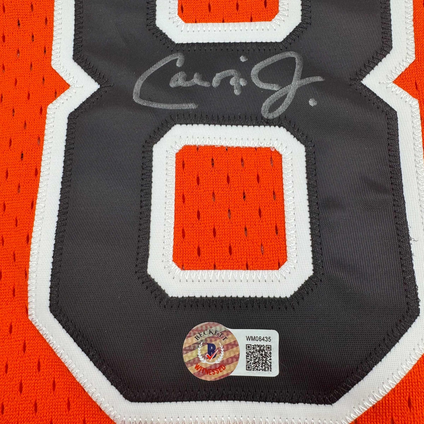 Autographed/Signed Cal Ripken Jr. Baltimore Orange Baseball Jersey Beckett BAS COA