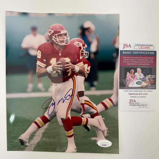 Autographed/Signed Joe Montana Kansas City Chiefs 8x10 Football Photo JSA COA