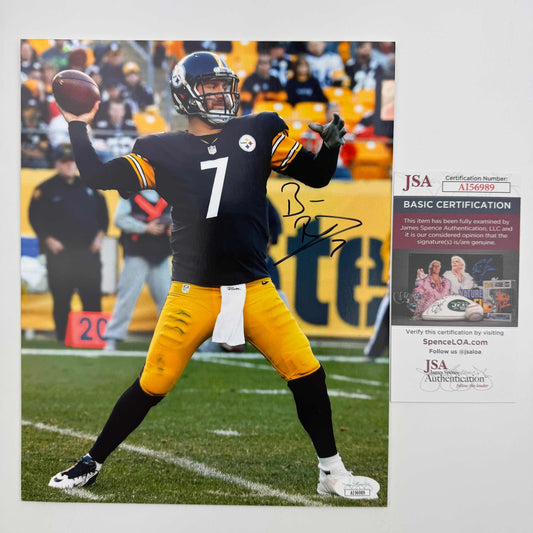Autographed/Signed Ben Roethlisberger Pittsburgh Steelers 8x10 Football Photo JSA COA