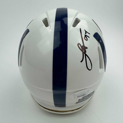 Autographed/Signed Laiatu Latu Indianapolis Colts Mini Football Helmet JSA COA