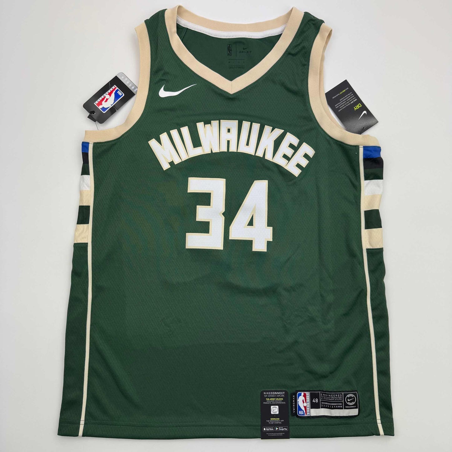 Autographed/Signed Giannis Antetokounmpo Milwaukee Green Basketball Jersey Fanatics COA