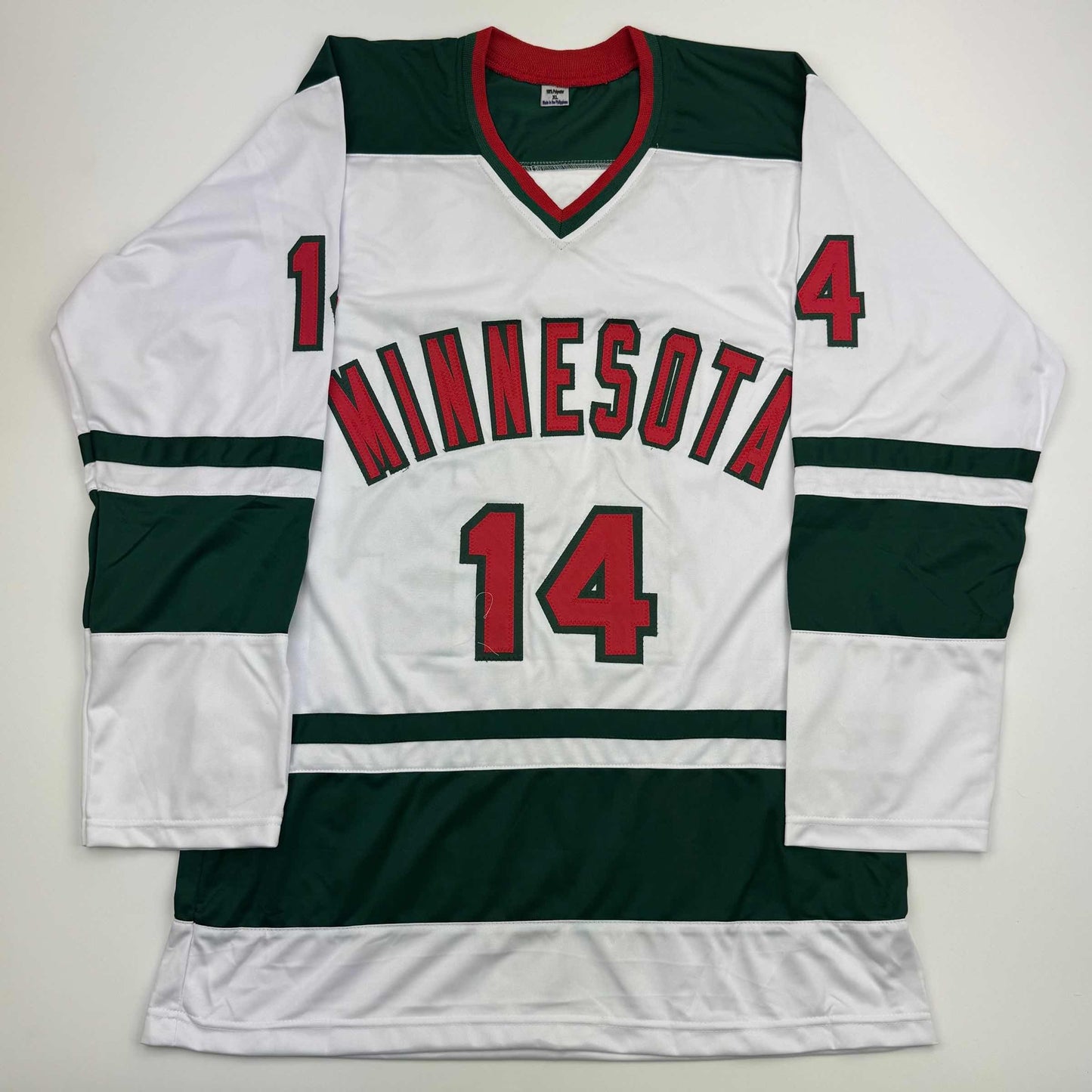 Autographed/Signed Joel Eriksson Ek Minnesota White Hockey Jersey Beckett BAS COA