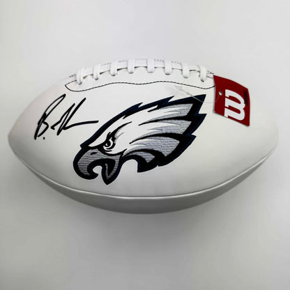 Autographed/Signed Brandon Graham Philadelphia Eagles Full Size F/S White Panel Logo Football Beckett BAS COA
