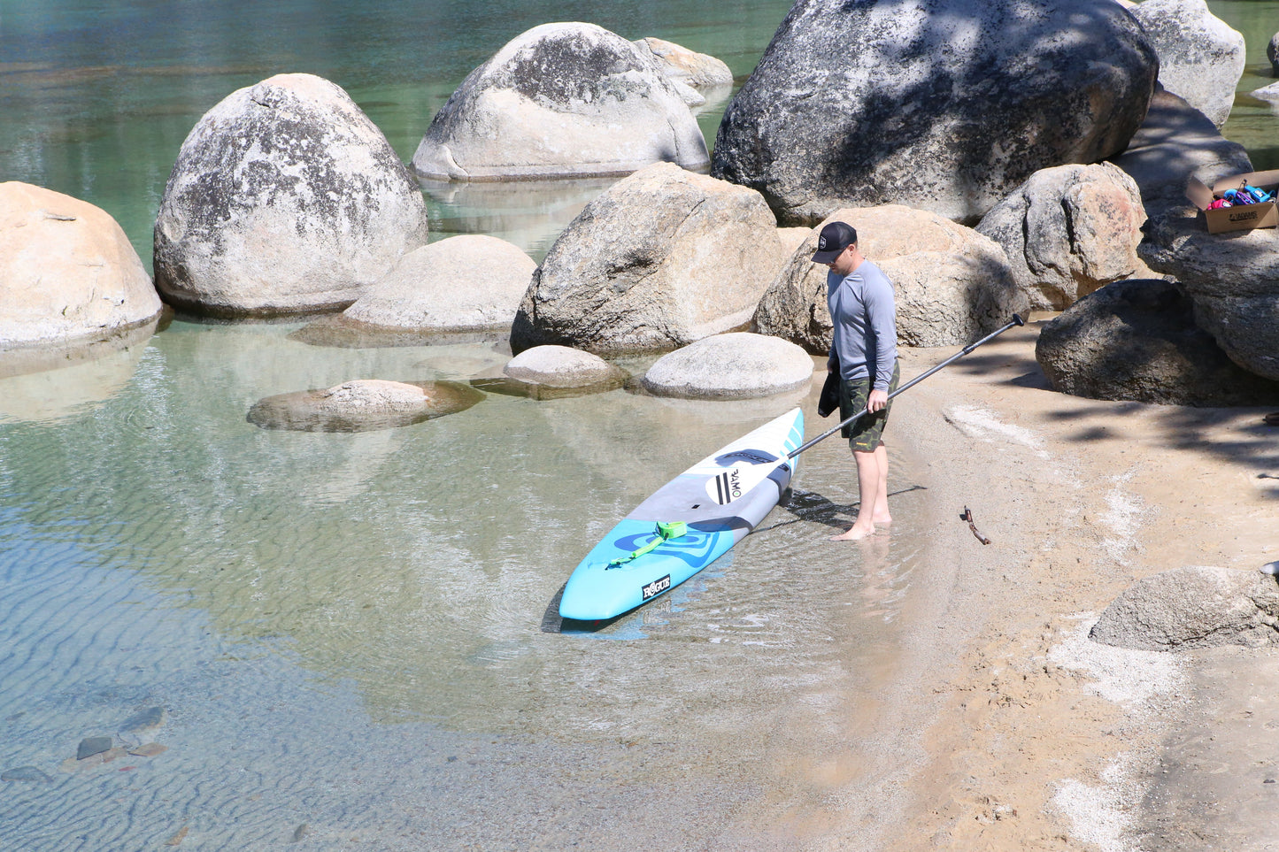 Carbon-Fiberglass Adjustable Paddle with ABS Edge  - White