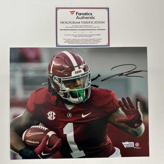 Autographed/Signed Jahmyr Gibbs Alabama Crimson Tide 8x10 College Football Photo Fanatics COA