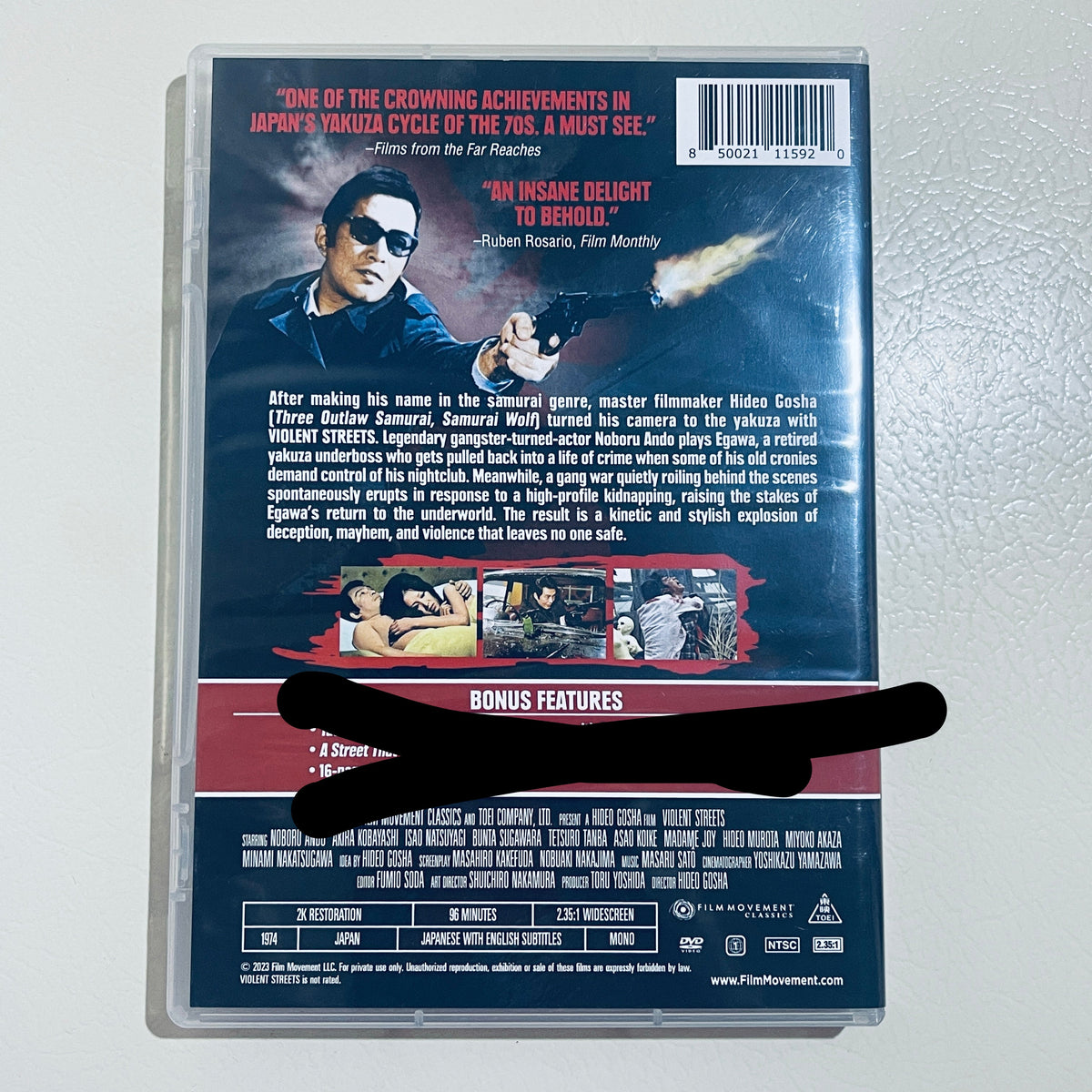 Violent Streets (1974) Japanese Yakuza Thriller DVD, Hideo Gosha