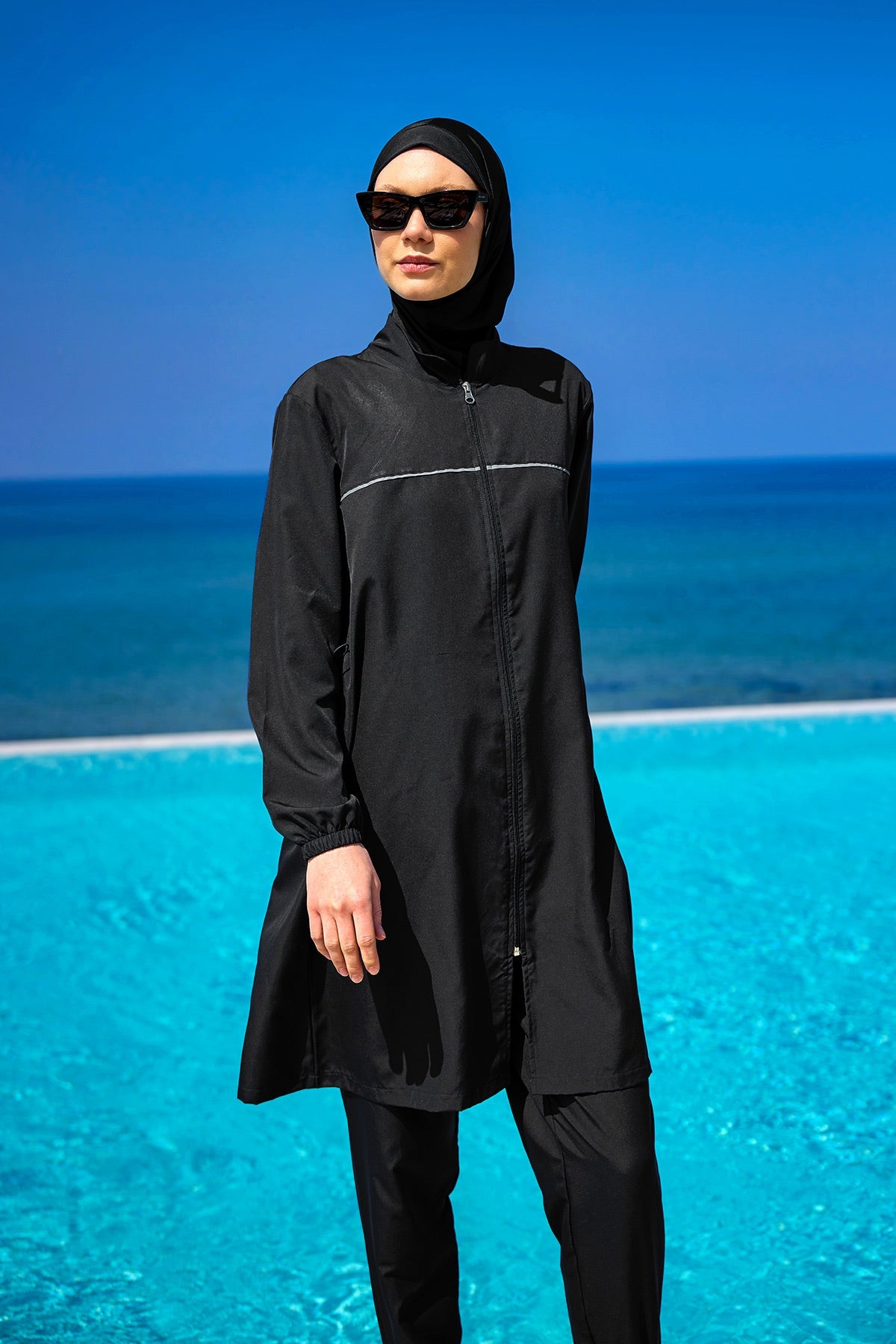 Andalus Black Full Coverage Burkini Set A2501-1
