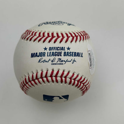 Autographed/Signed Eric Gagne Rawlings Official Major League Baseball ROML JSA COA Auto
