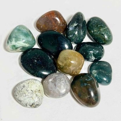 Moss Agate Tumbled Pocket Stone