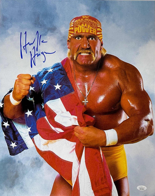 Autographed/Signed Hulk Hogan 16x20 WWE Wrestling Photo JSA COA #1