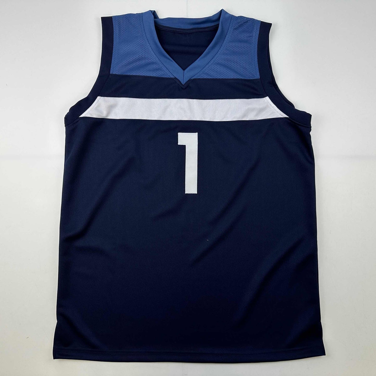 Autographed/Signed Anthony Edwards Minnesota Blue Basketball Jersey Beckett BAS COA