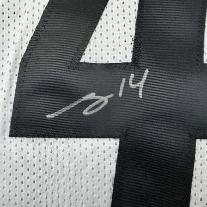 Autographed/Signed George Pickens Pittsburgh White Football Jersey JSA COA