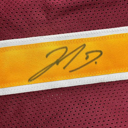 Autographed/Signed Jahan Dotson Washington Burgundy Football Jersey JSA COA