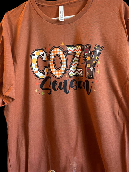Cozy Season Colorful Fall Adult Shirt